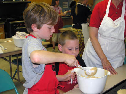 little boy cooking